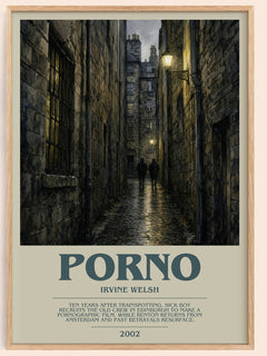 Porno bookish book poster by Irvine Welsh – framed literary art print