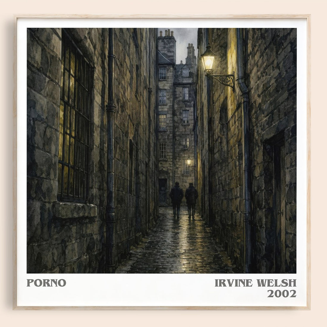 Porno literary book poster by Irvine Welsh – framed literary art print