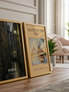 Porno watercolour print framed by window – literary home decor