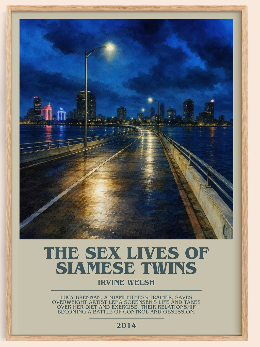 The Sex Lives Of Siamese Twins bookish book poster by Irvine Welsh – framed literary art print