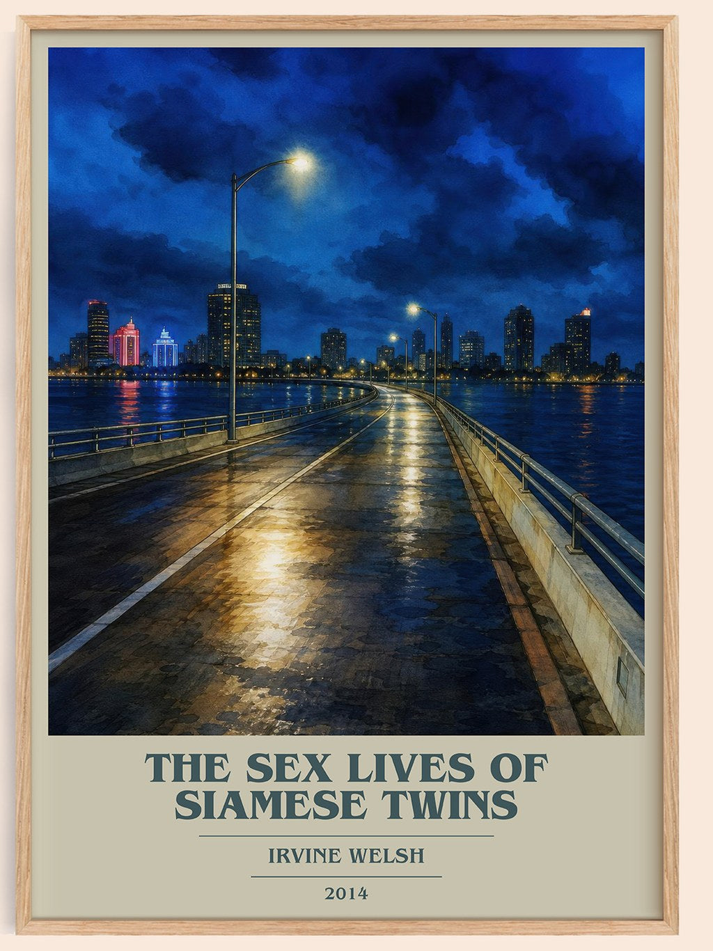 The Sex Lives Of Siamese Twins book cover book poster by Irvine Welsh – framed literary art print