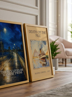 The Sex Lives Of Siamese Twins watercolour print framed by window – literary home decor