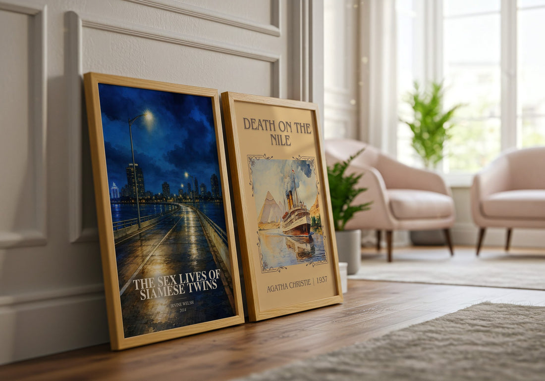 The Sex Lives Of Siamese Twins watercolour print framed by window – literary home decor