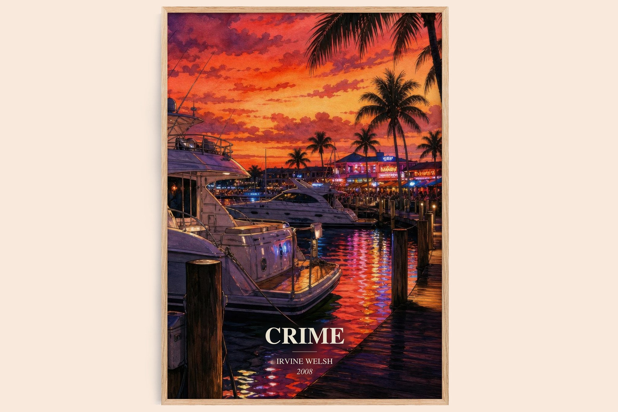 Crime Book Watercolour Illustration by Irvine Welsh