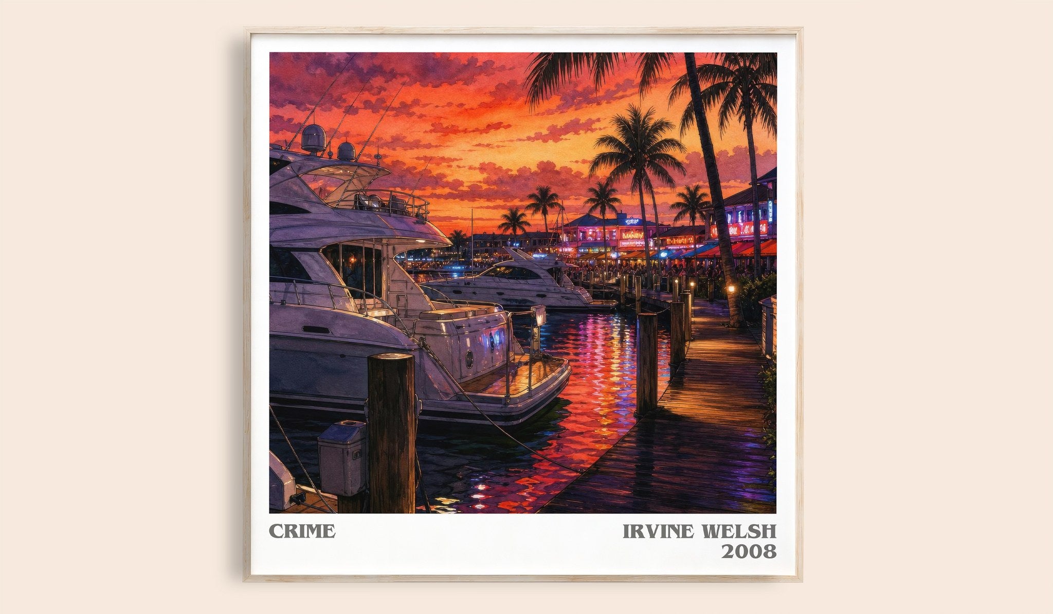 Crime Literary Art Print by Irvine Welsh