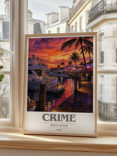 Crime book cover poster colour and style options – Irvine Welsh book art