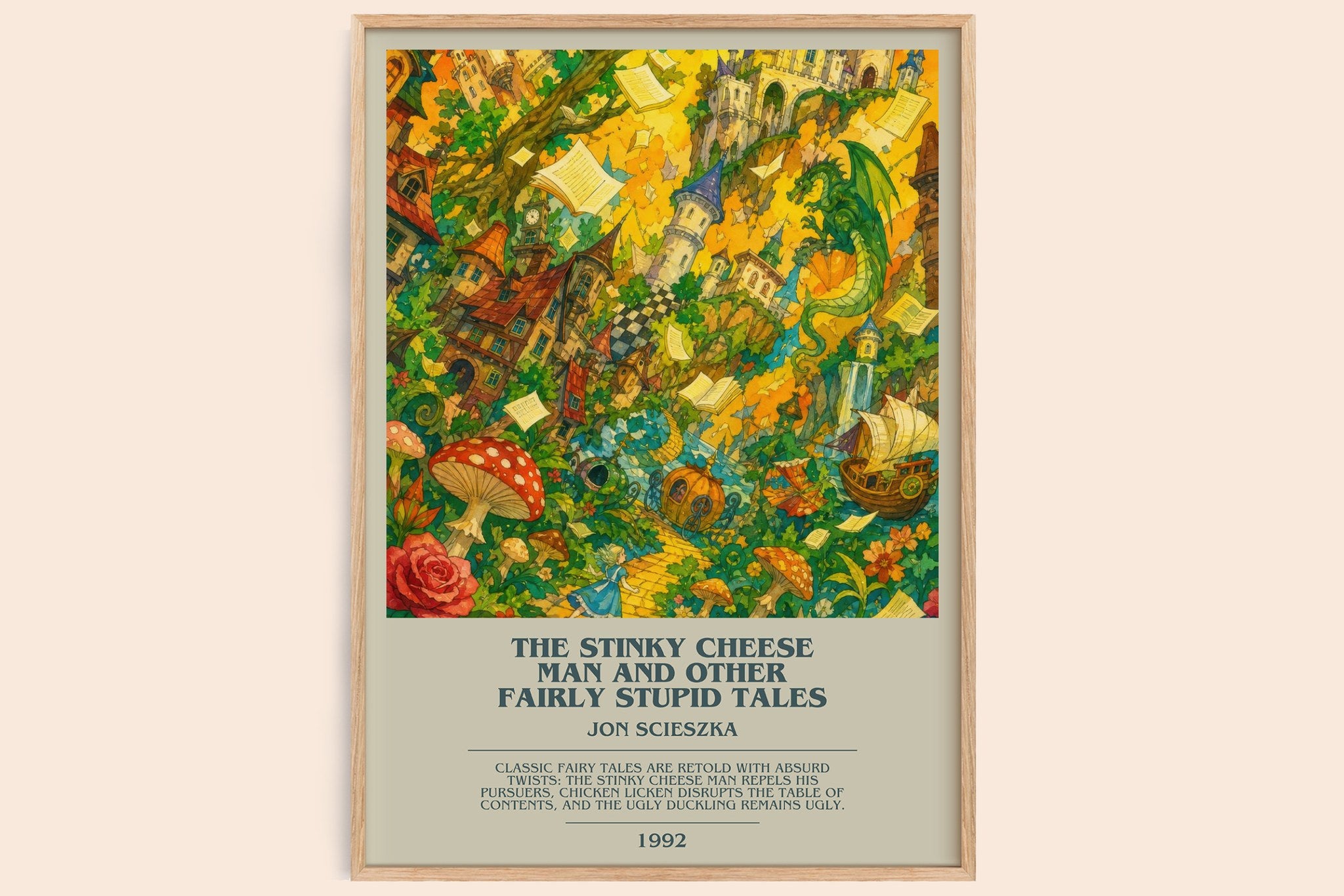 Stinky Cheese Man and Other Fairly Stupid Tales Bookish Wall Art by Jon Scieszka