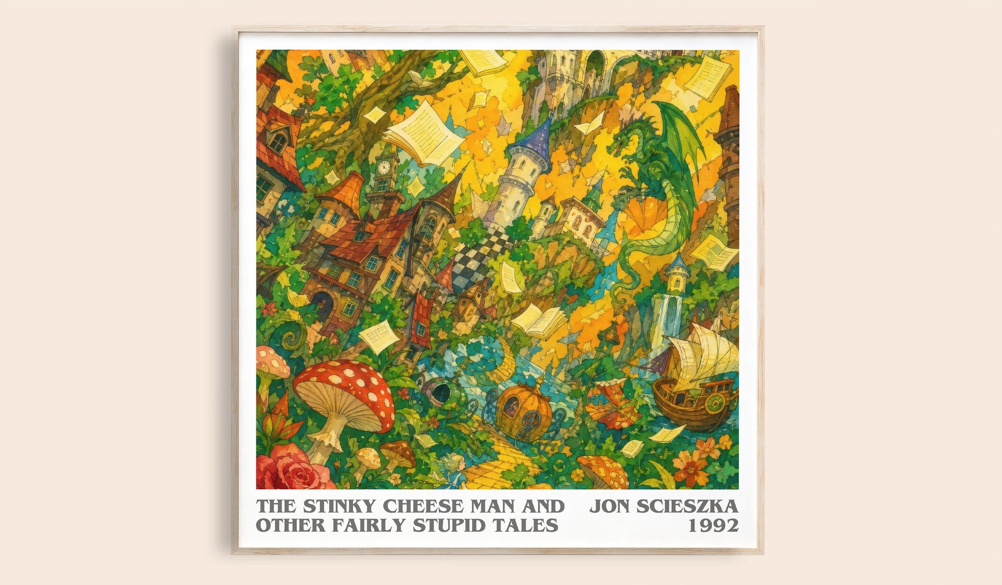 Stinky Cheese Man and Other Fairly Stupid Tales Literary Art Print by Jon Scieszka