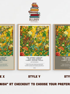 The Stinky Cheese Man and Other Fairly Stupid Tales bookish print in frame leaning in hallway – childrens wall art