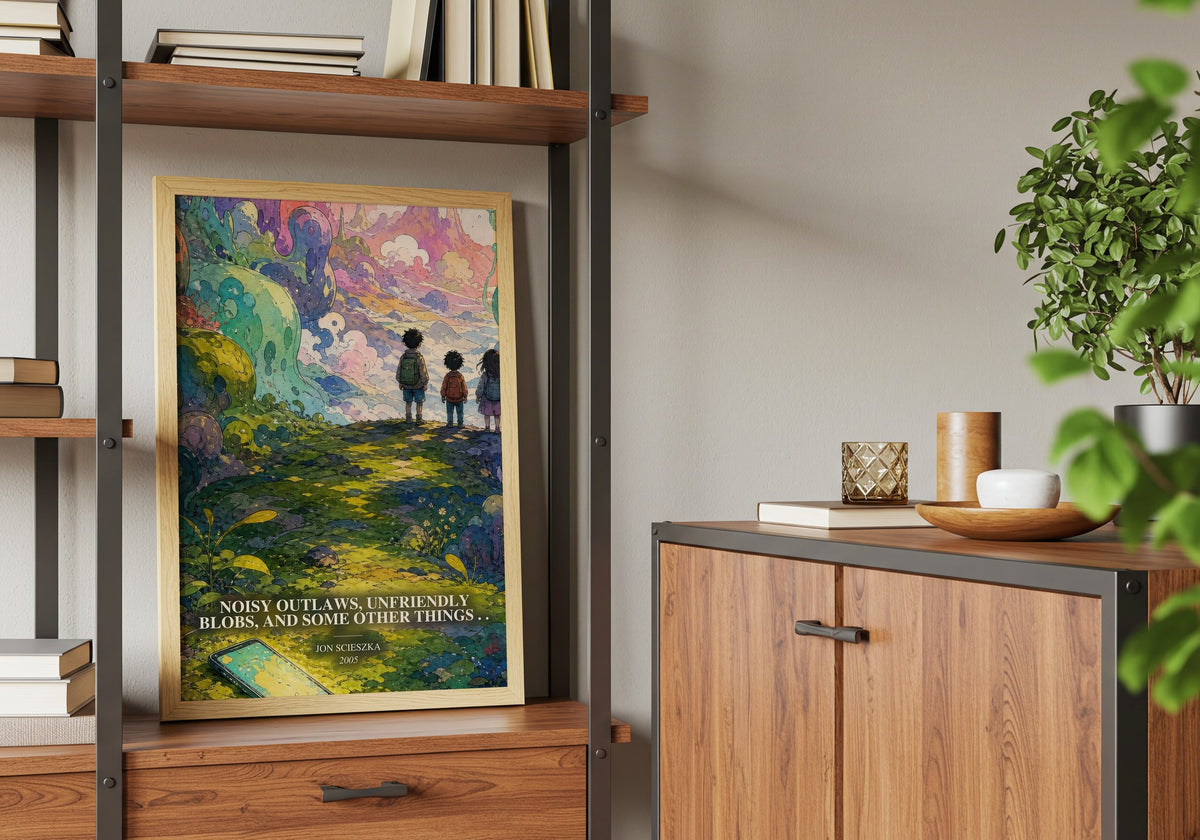 Noisy Outlaws, Unfriendly Blobs, and Some Other Things . . book watercolour illustration paper finish options – matte satin