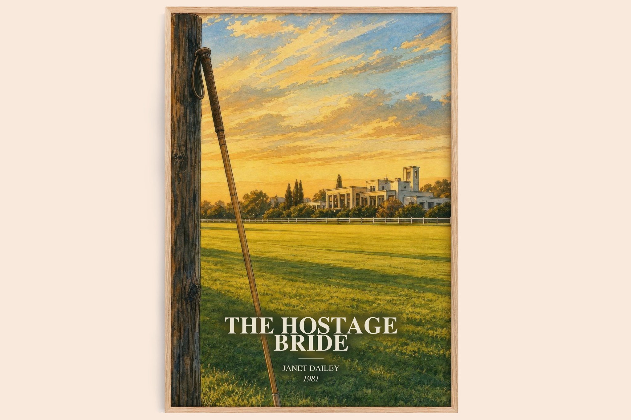 The Hostage Bride Book Watercolour Illustration by Janet Dailey