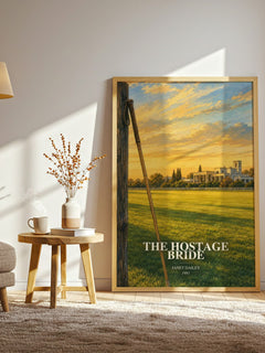 The Hostage Bride watercolour print in frame leaning in hallway – romance wall art