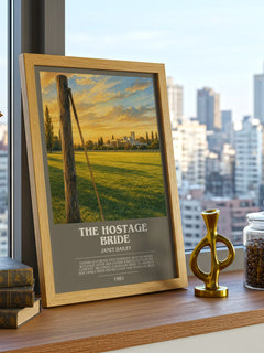 The Hostage Bride bookish print framed by window – literary home decor