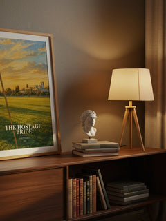 The Hostage Bride watercolour print on bookshelf – Janet Dailey fan gift