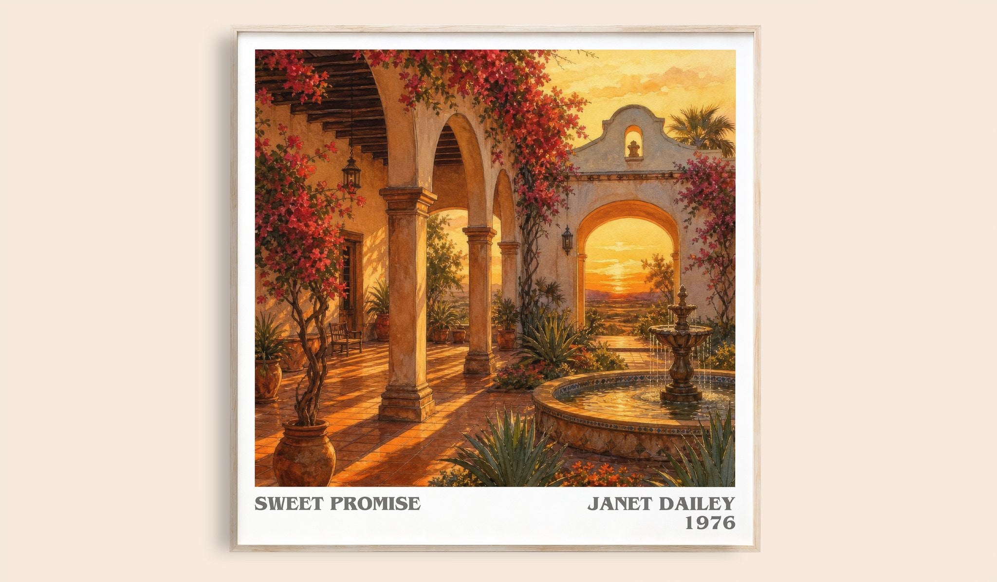 Sweet Promise Literary Art Print by Janet Dailey
