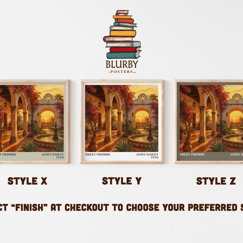 Sweet Promise literary print in frame leaning in hallway – romance wall art