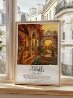 Sweet Promise bookish poster colour and style options – Janet Dailey book art