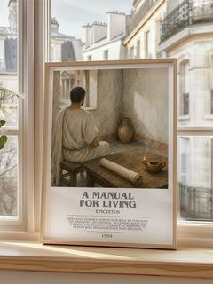 A manual for living bookish poster colour and style options – Epictetus book art