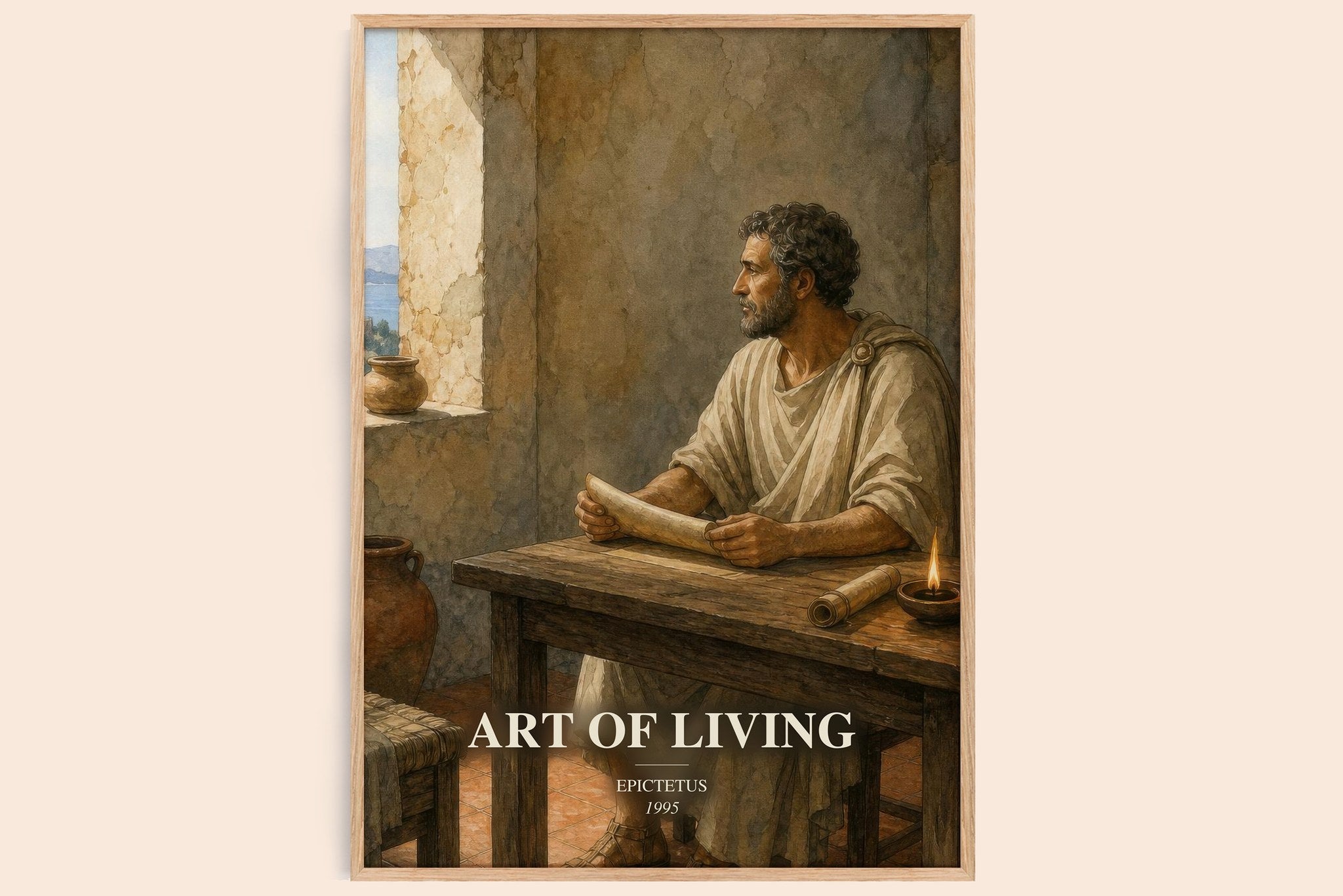 Art of Living Book Watercolour Illustration by Epictetus