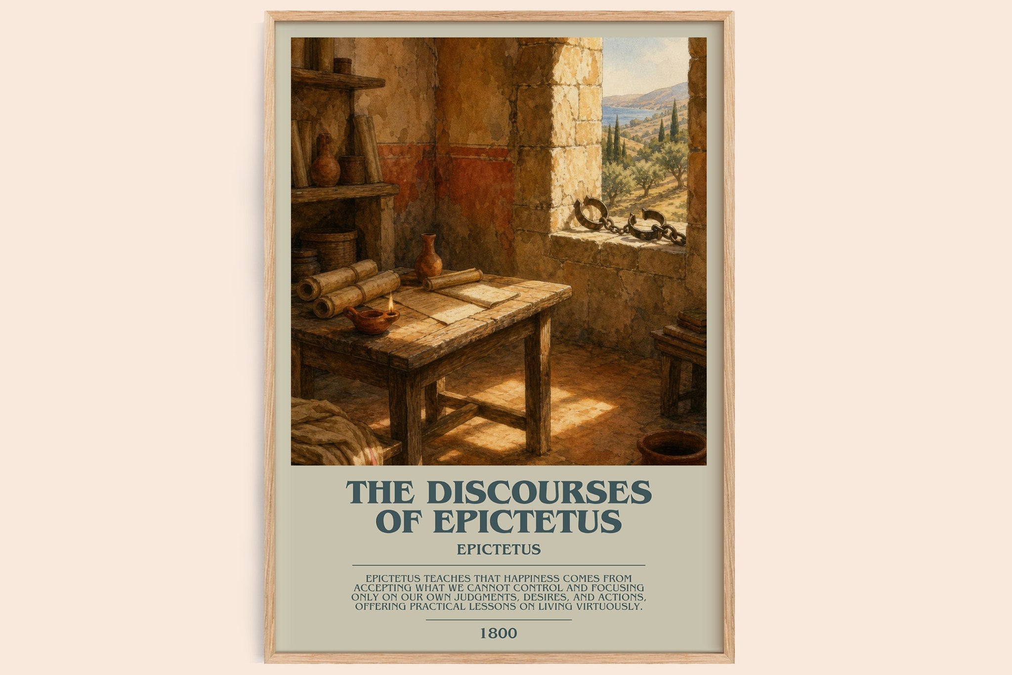 The discourses of Epictetus Bookish Wall Art by Epictetus