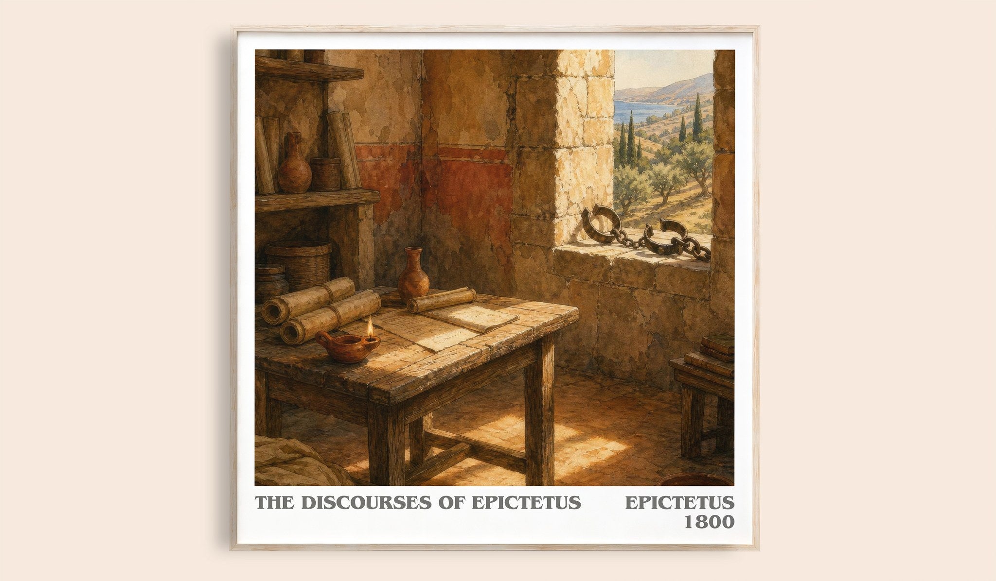 The discourses of Epictetus Literary Art Print by Epictetus