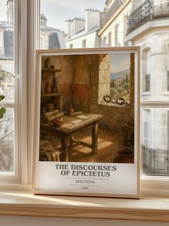 The discourses of Epictetus book cover poster colour and style options – Epictetus book art