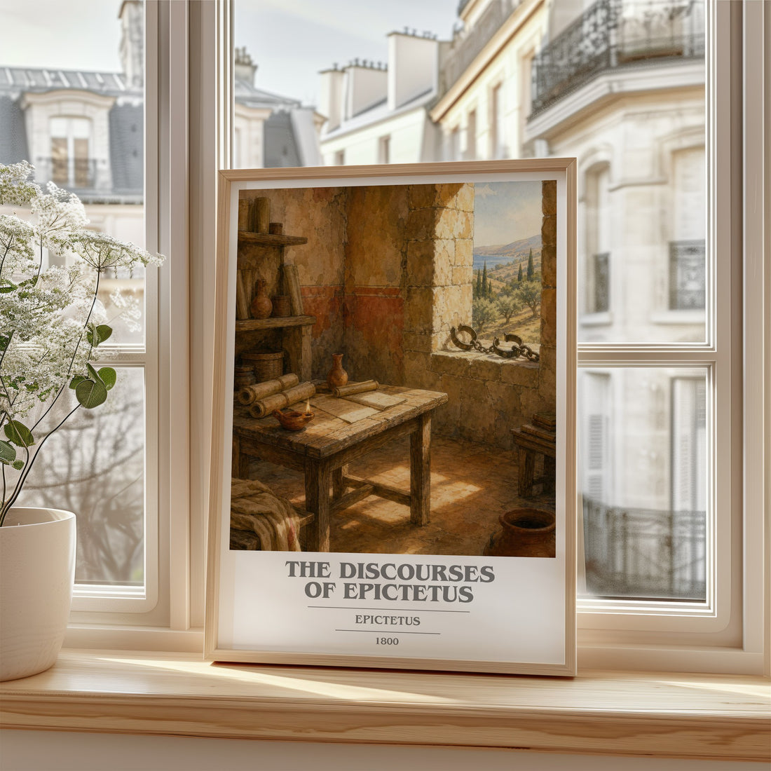 The discourses of Epictetus book cover poster colour and style options – Epictetus book art