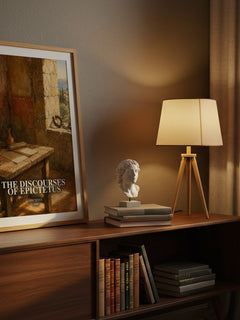 The discourses of Epictetus watercolour print on bookshelf – Epictetus fan gift