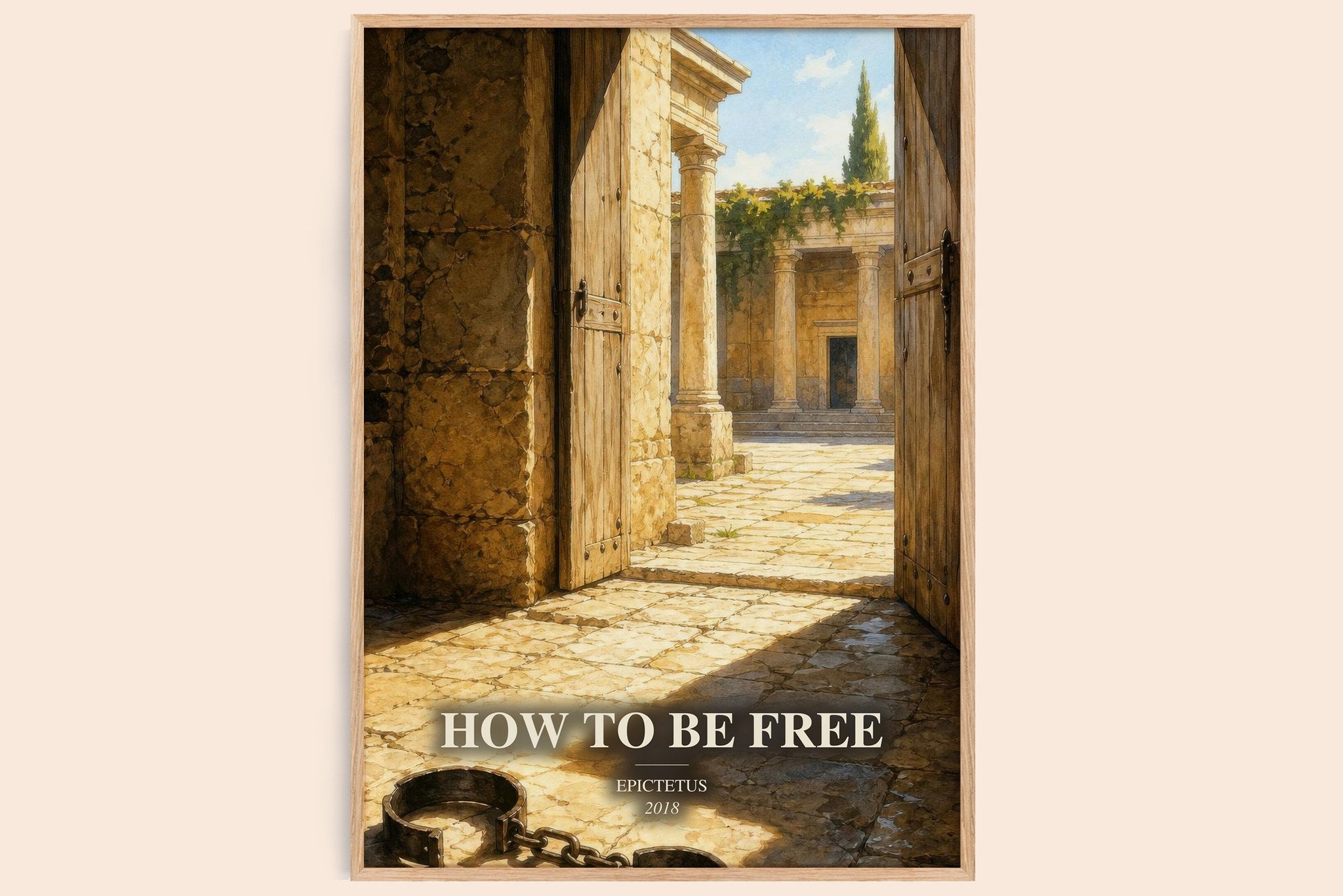 How to Be Free Book Watercolour Illustration by Epictetus