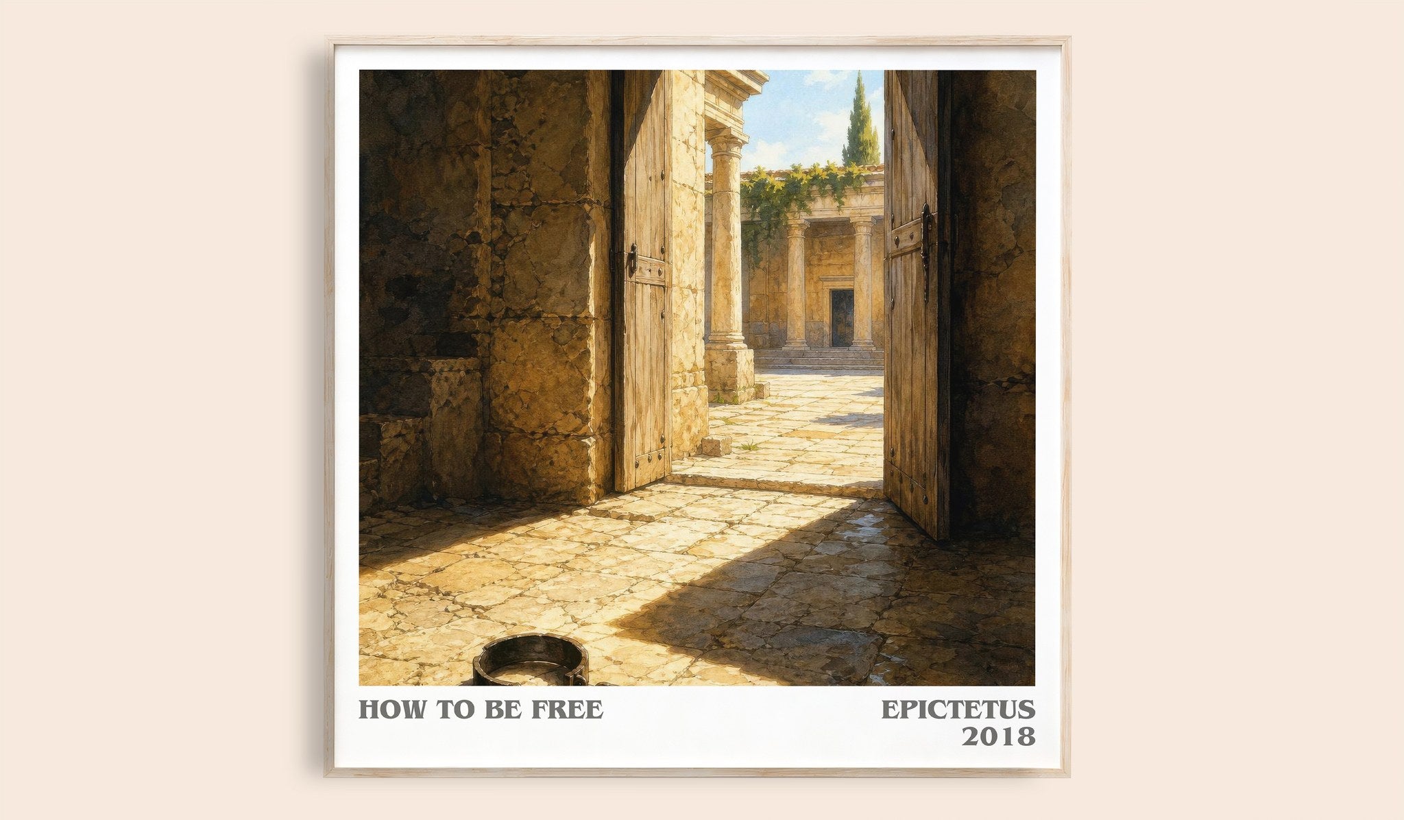 How to Be Free Literary Art Print by Epictetus