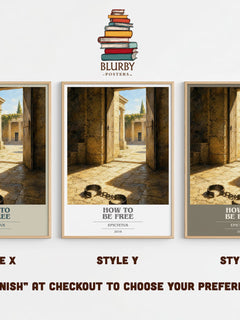 How to Be Free book cover print in frame leaning in hallway – philosophy wall art