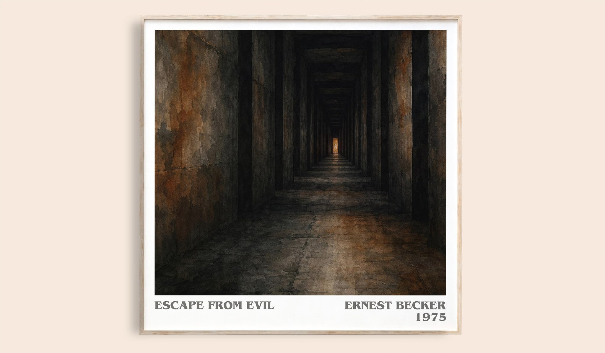Escape from Evil Literary Art Print by Ernest Becker