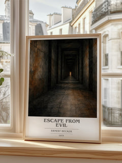 Escape from Evil book cover poster colour and style options – Ernest Becker book art