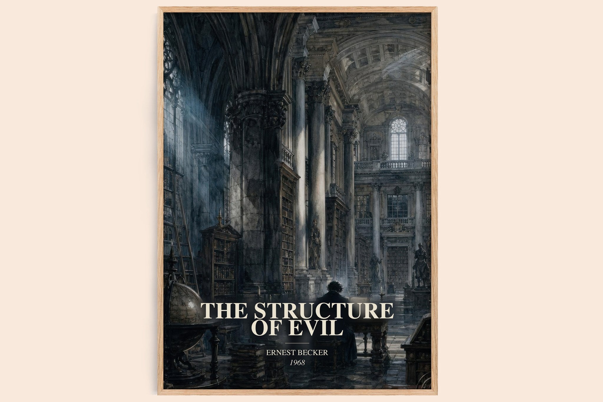 The structure of evil Book Watercolour Illustration by Ernest Becker