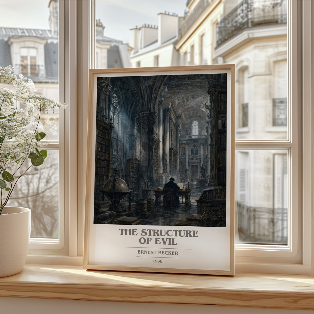 The structure of evil book cover poster colour and style options – Ernest Becker book art