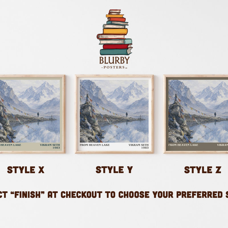 From Heaven Lake literary print in frame leaning in hallway – non fiction wall art