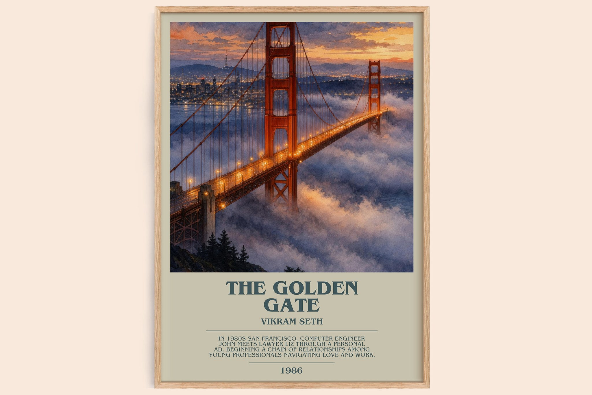 The Golden Gate Bookish Wall Art by Vikram Seth