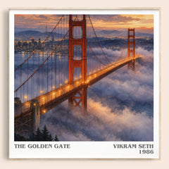 The Golden Gate Literary Art Print by Vikram Seth – image 1