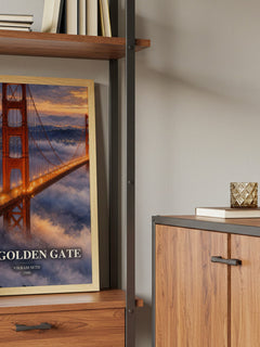 The Golden Gate book watercolour illustration paper finish options – matte satin gloss