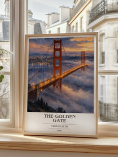 The Golden Gate book cover poster colour and style options – Vikram Seth book art