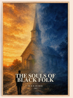 The Souls of Black Folk watercolour book poster by W. E. B. Du Bois – framed literary art print
