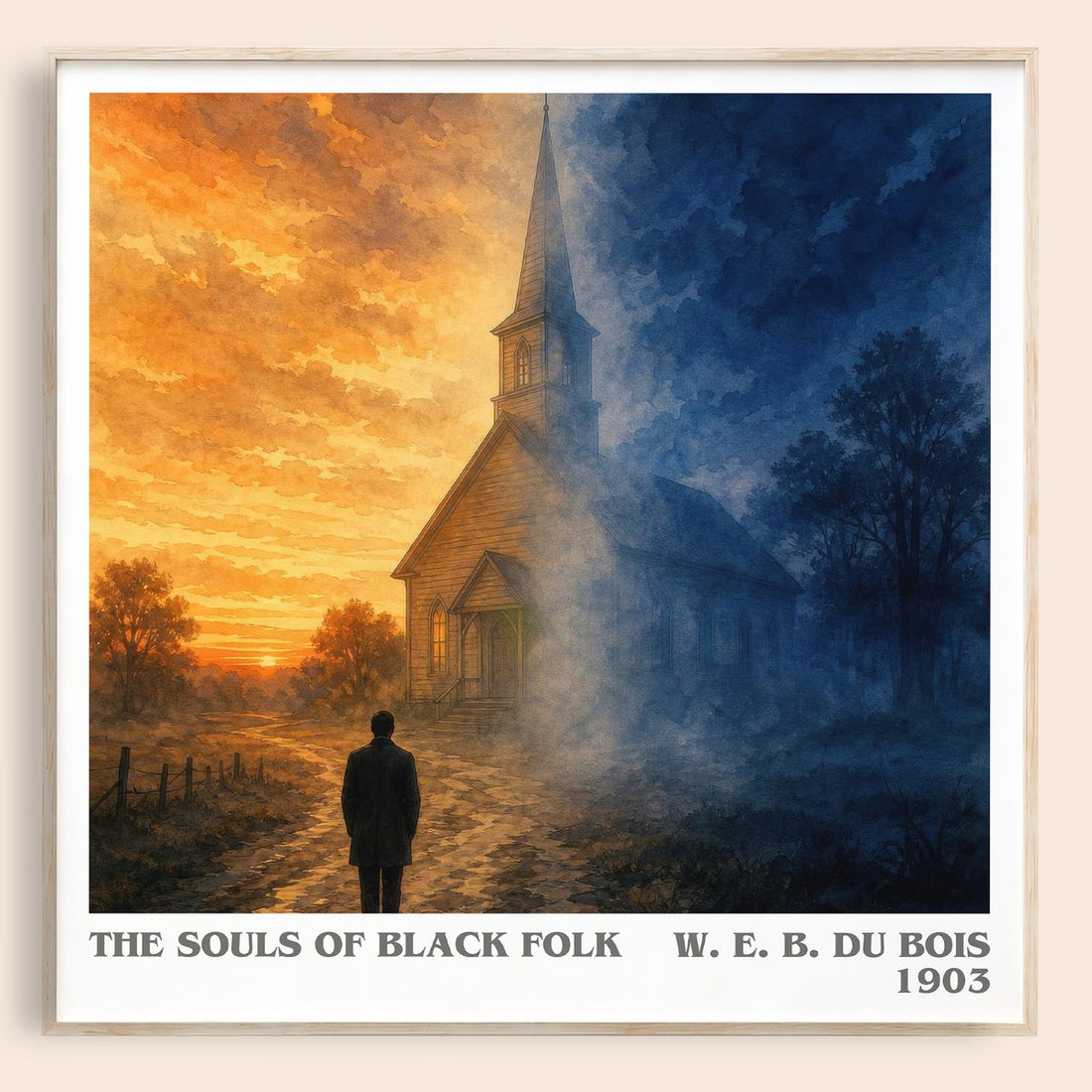 The Souls of Black Folk literary book poster by W. E. B. Du Bois – framed literary art print