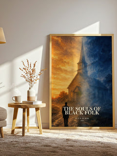 The Souls of Black Folk watercolour print in frame leaning in hallway – non fiction wall art