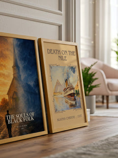 The Souls of Black Folk watercolour print framed by window – literary home decor