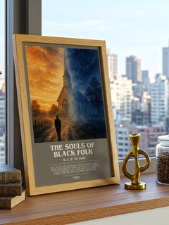 The Souls of Black Folk bookish print framed by window – literary home decor