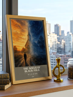 The Souls of Black Folk book cover print framed by window – literary home decor