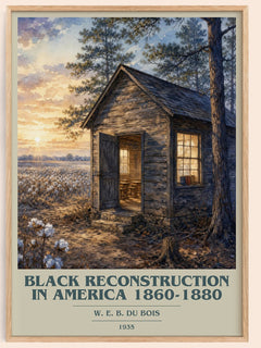 Black reconstruction in America 1860-1880 book cover book poster by W. E. B. Du Bois – framed literary art print