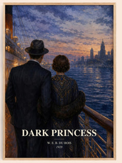 Dark princess watercolour book poster by W. E. B. Du Bois – framed literary art print
