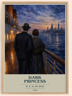 Dark princess book cover book poster by W. E. B. Du Bois – framed literary art print