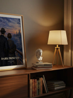 Dark princess watercolour print on bookshelf – W. E. B. Du Bois fan gift